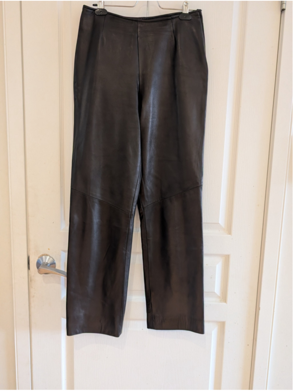 647 - Women's Danier Leather Trousers Black Size 12